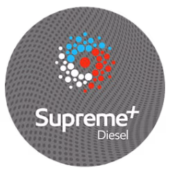 Bild grauer Kreis mit Aufschrift Supreme+ Diesel